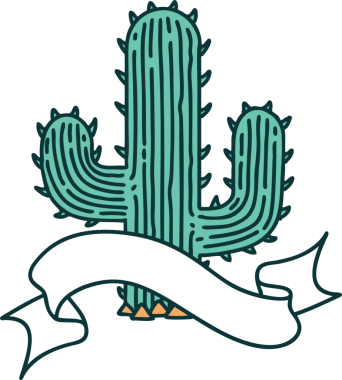 Bir insan tarafından çizilmiş kaktüs dövmeli.