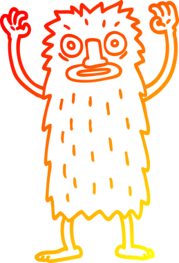 Bir insan tarafından çizilmiş bir karikatür kocaayak çizimi.