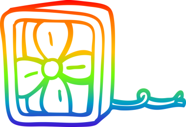 gökkuşağı gradyan çizgi çizimi bir insan tarafından çizilmiş elektrikli vantilatör