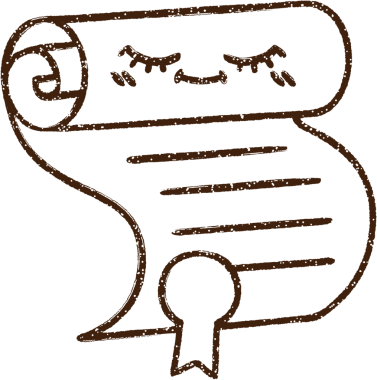 Bir insan tarafından çizilmiş Sertifika Kömürü Çizimi