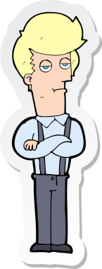 Bir insan tarafından çizilmiş sıkılan bir çizgi filmin çıkartması.