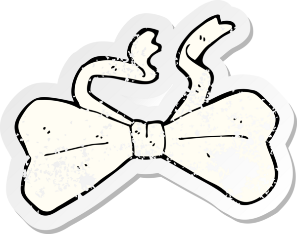 Bir insan tarafından çizilmiş karikatür papyonunun gerilmiş yapıştırması.