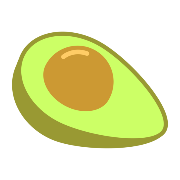 Avokado bir insan tarafından çizilmiş.