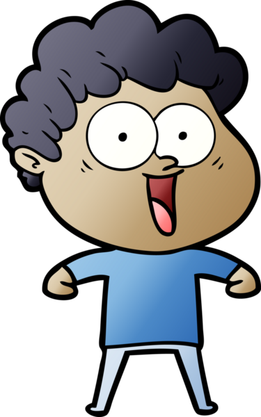 Bir insan tarafından çizilmiş mutlu bir adam.