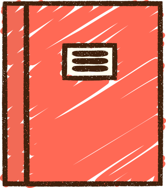 Bir insan tarafından çizilmiş Kitap Tebeşiri