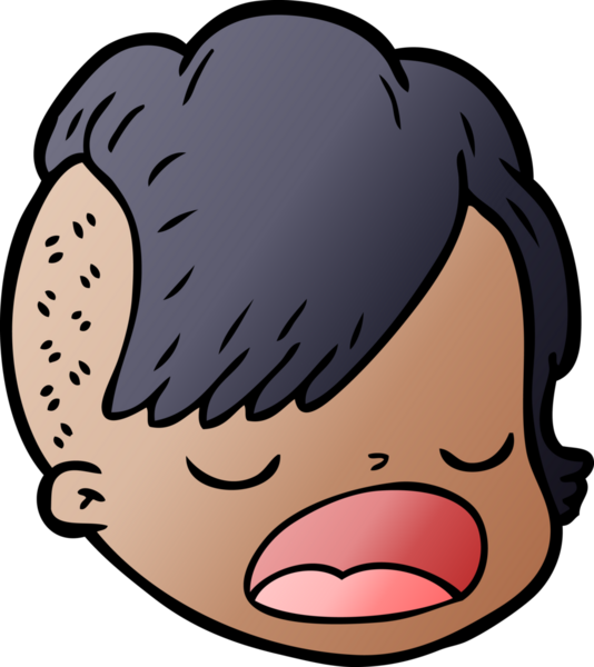 Bir insan tarafından çizilmiş bir kadın yüzü.