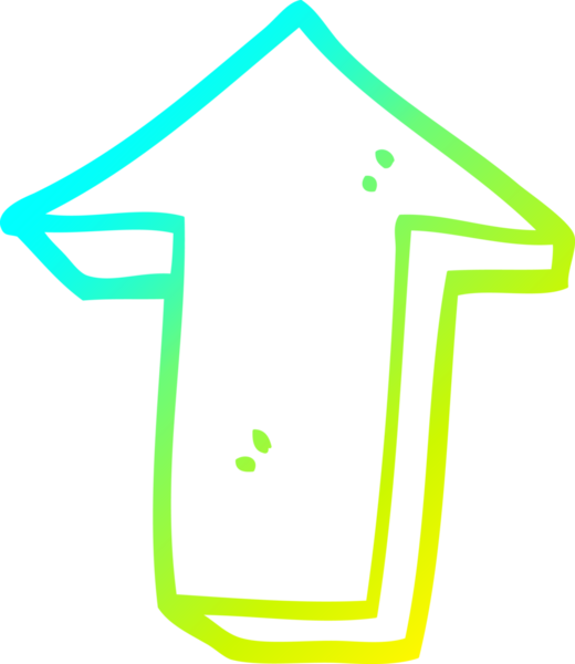 Bir çizgi film okunun insan tarafından çizilmiş soğuk gradyan çizimi.