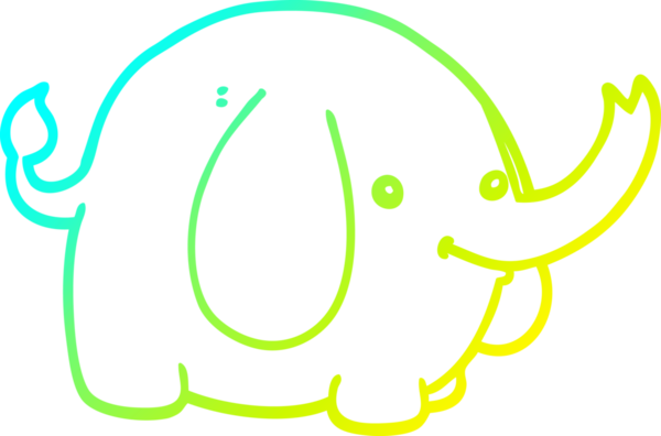 Bir insan tarafından çizilmiş bir karikatür fili çizimi