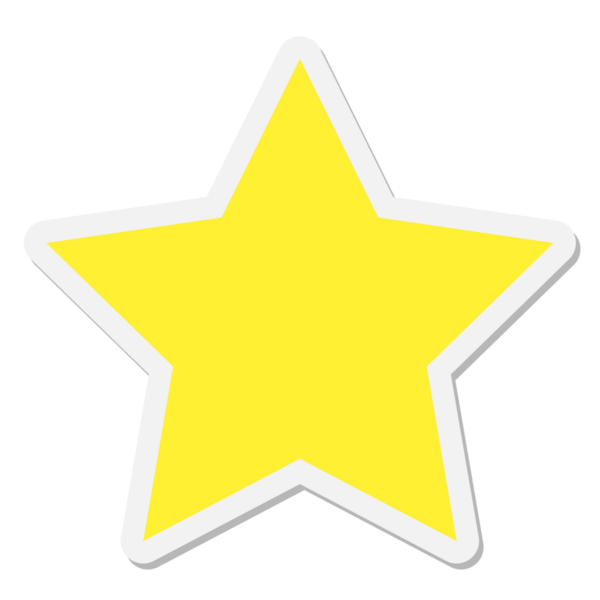 Bir insan tarafından çizilmiş yıldız şekli etiketi