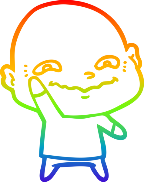 Gökkuşağı gradyan çizimi bir insan tarafından çizilmiş ürkütücü bir çizgi.