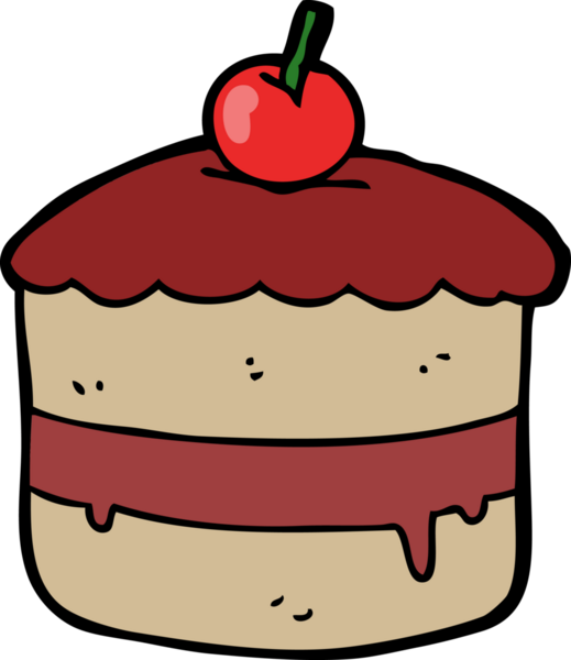 Bir insan tarafından çizilmiş çizgi film pastası.