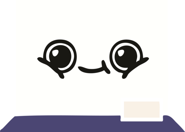 Bir insan tarafından çizilmiş beyaz bir panonun düz renkli retro karikatürü