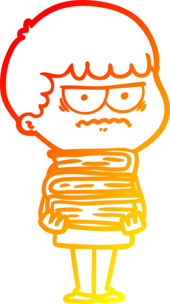 Bir insan tarafından çizilmiş, kızgın bir çizgi film karakteri.