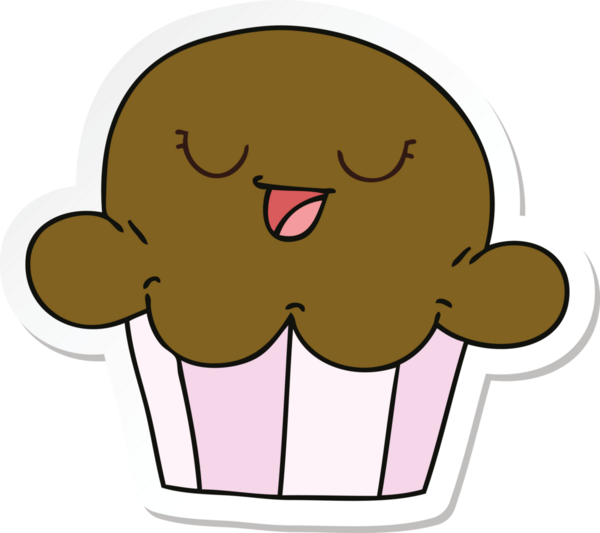 Bir insan tarafından çizilmiş garip bir el yazısı çizilmiş mutlu kek.