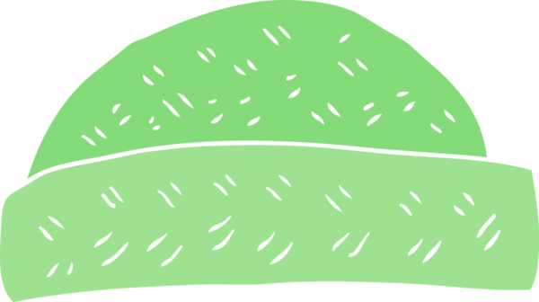 Bir insan tarafından çizilen şapkanın düz renk çizimi