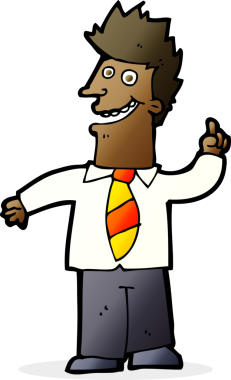 Bir insan tarafından çizilmiş iyi bir fikri olan çizgi film adamı.