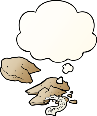 Düşünce baloncuklu çizgi film şans kurabiyeleri.