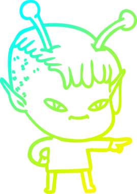 Bir insan tarafından çizilmiş, soğuk bir çizgi roman çizimi.