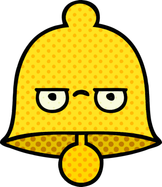 bir insan tarafından çizilmiş bir çanın çizgi roman tarzı