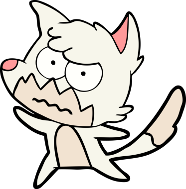 Bir insan tarafından çizilmiş bir tilki.