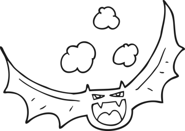 Bir insan tarafından çizilmiş siyah beyaz cadılar bayramı sopası.