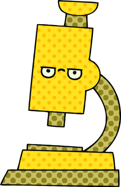 bir insan tarafından çizilmiş mikroskop tarzı çizgi roman