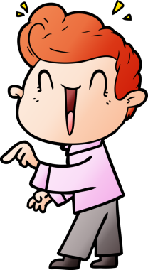 Bir insan tarafından çizilmiş heyecanlı bir çizgi film.