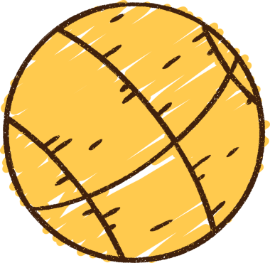 Bir insan tarafından çizilen Basket Topu Tebeşiri