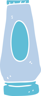 Bir insan tarafından çizilen losyonun düz renk çizimi