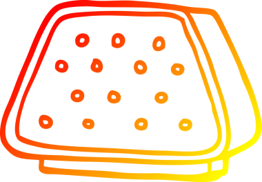 Bir insan tarafından çizilmiş bir çizgi filmin sıcak gradyan çizimi
