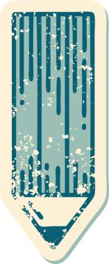 Bir insan tarafından çizilmiş bir kalemin sembolik dövmeli görüntüsü