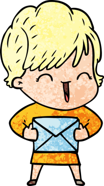 Bir insan tarafından çizilmiş gülen kadın çizgi filmi.