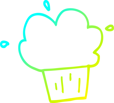 Soğuk gradyan çizgisi bir insan tarafından çizilmiş bir kek.