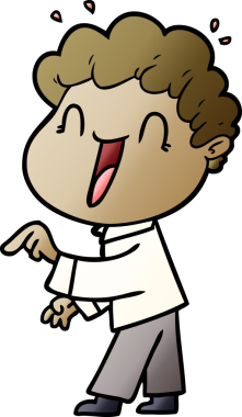 Bir insan tarafından çizilmiş mutlu bir adam.