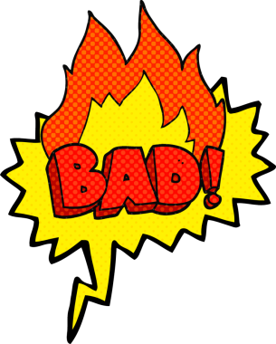 El yazısıyla çizilmiş çizgi roman konuşma balonu bir insan tarafından çizilmiş kötü bir sembol