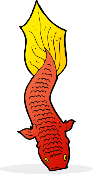 bir insan tarafından çizilmiş karikatür balığı