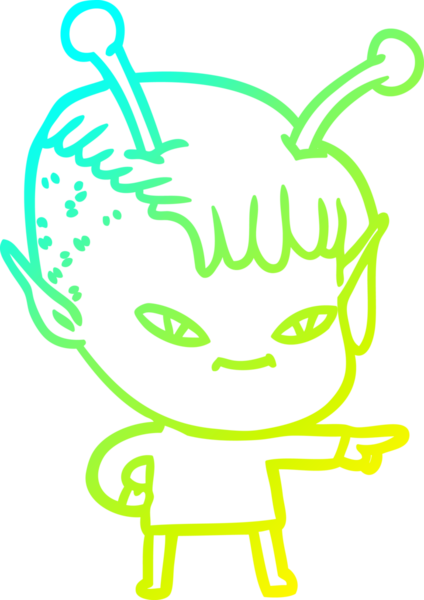 Bir insan tarafından çizilmiş, soğuk bir çizgi roman çizimi.