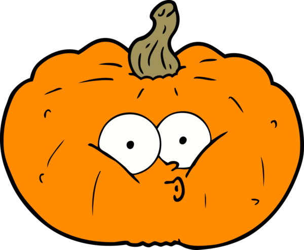 Bir insan tarafından çizilmiş bir balkabağı.