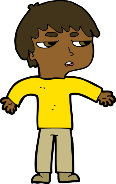 Bir insan tarafından çizilmiş rahatsız bir çocuk.