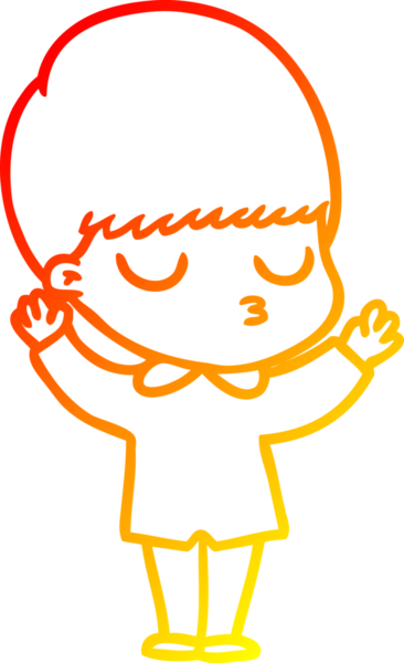 İnsan tarafından çizilmiş bir çizgi film karakteri çizimi.