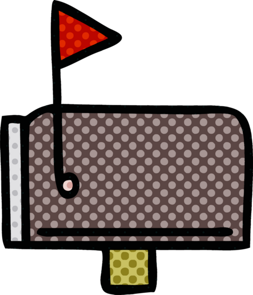 bir insan tarafından çizilmiş bir posta kutusunun çizgi roman tarzı