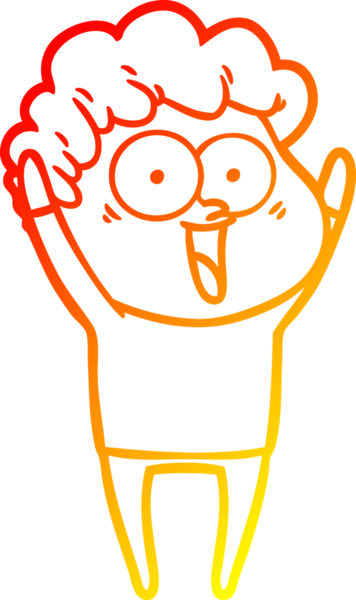 Bir insan tarafından çizilmiş mutlu bir adamın çizgi çizimi.