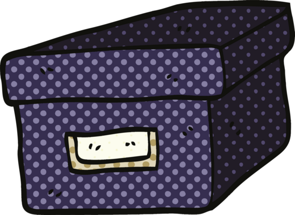 bir insan tarafından çizilmiş çizgi roman tarzı eski dosya kutusu