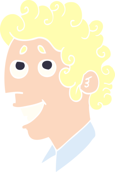 Bir insan tarafından çizilmiş karikatür adam yüzü.