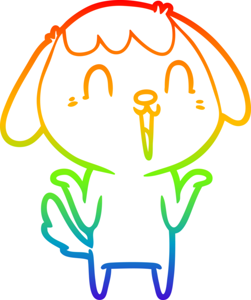 gökkuşağı gradyan çizimi bir insan tarafından çizilmiş bir çizgi köpek