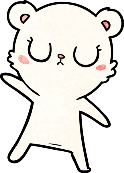 Bir insan tarafından çizilmiş kutup ayısı karikatürü