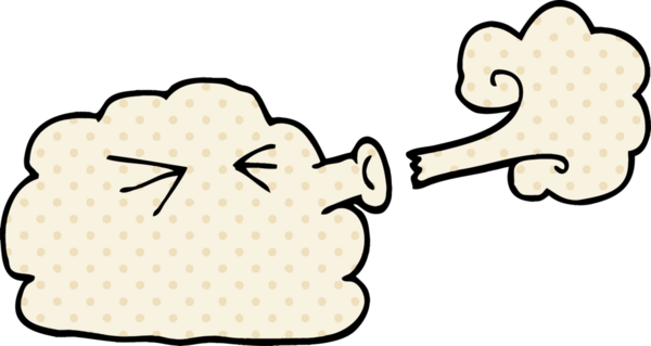 Çizgi film karalama bulutu bir insan tarafından çizilen fırtınayı emiyor