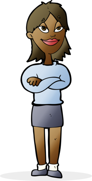 Bir insan tarafından çizilmiş gururlu bir kadın.