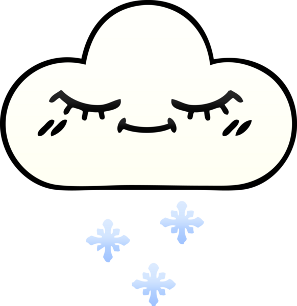 Bir insan tarafından çizilen kar bulutunun gölgeli çizimi