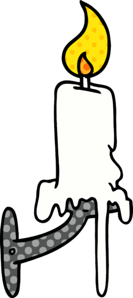 Bir insan tarafından çizilmiş bir mum çubuğu karalaması.